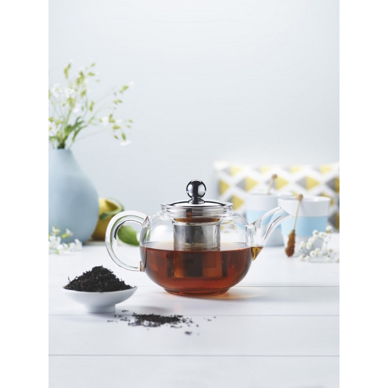 Filtre à thé, passoire à thé, infuseur en acier inox avec le logo J