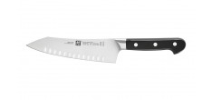 Pro Couteau Rocking Santoku Alvéolé 18 cm