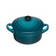 Rond Mini Stoofpotje 25 cl Deep Teal Blauw (10 cm) - Le Creuset