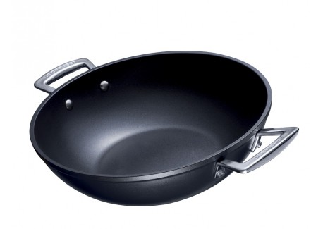 Les Forgées Antikleef Gesmeed Aluminium Wokpan 28 cm - Le Creuset