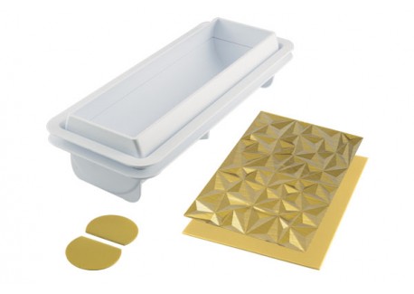 Moule Rigide + Feuille en Silicone 3D Bûche Diamant - Silikomart