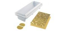 Stijve mal + 3D-siliconenblad Diamond Log