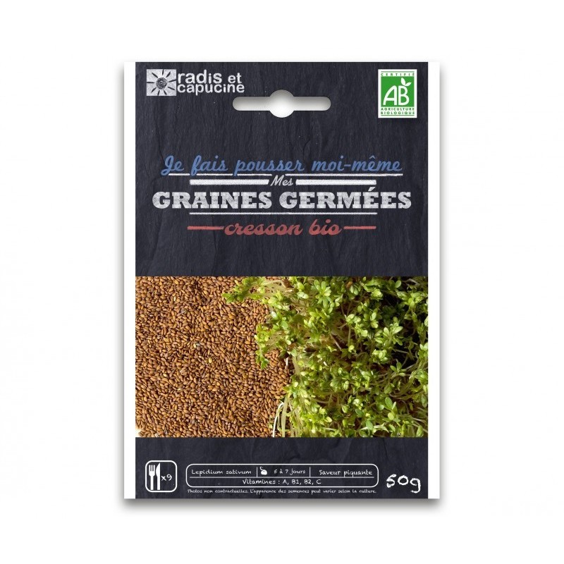 sachet graines a germer cresson bio 50 g