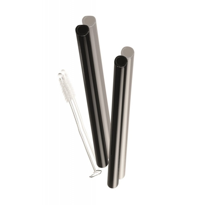 Paille, 500 pailles noires, Réutilisables 21cm paille plastique en plastique  (4.5 mm de diamètre), pailles droites [24] - La cave Cdiscount