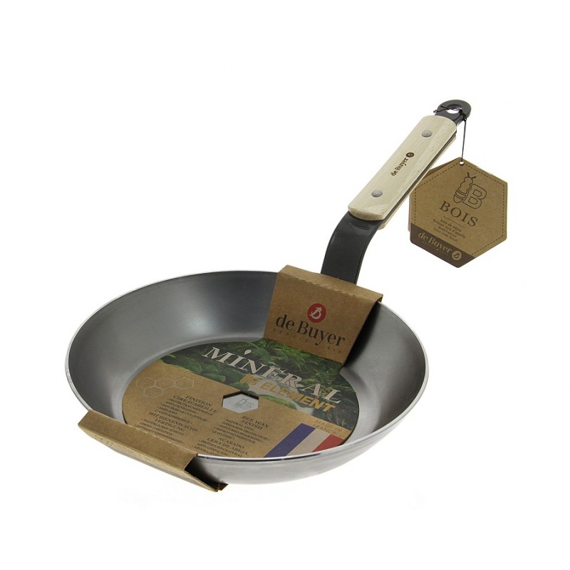 De Buyer - Mineral B Bois Wok en Acier 24 cm - Les Secrets du Chef