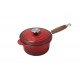 Saucier Fonte Manche en Bois 18 cm Rouge Cerise - Le Creuset