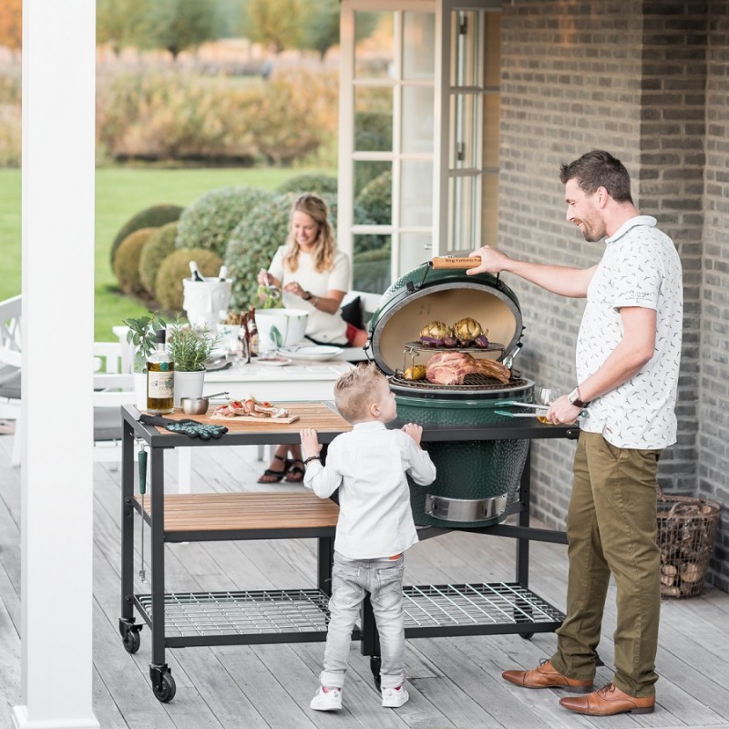 Big Green Egg - Table Modulaire Plateau Grillagé Inox - Les