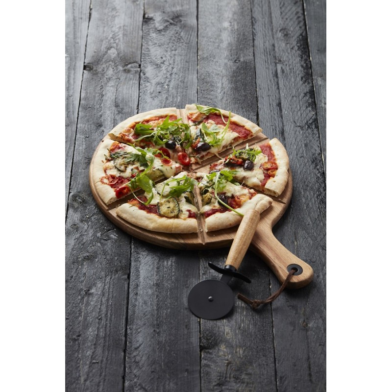 Set Roulette à Pizza + Planche à Servir Acacia