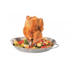 Poêle Perforée à Légumes avec Rotissoire de Poulet - Gefu Poêle Perforée à Légumes avec Rotissoire de Poulet - Gefu