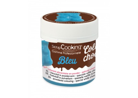 Colorant Alimentaire Chocolat Bleu 5 g  - Scrapcooking