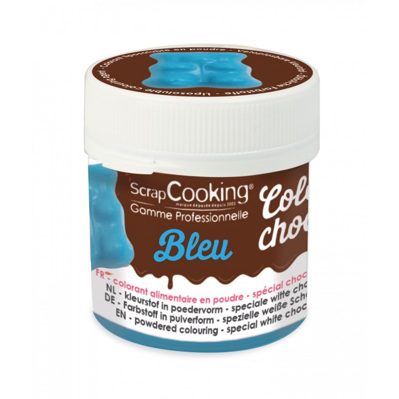 Colorant Alimentaire Chocolat Bleu 5 g  - Scrapcooking