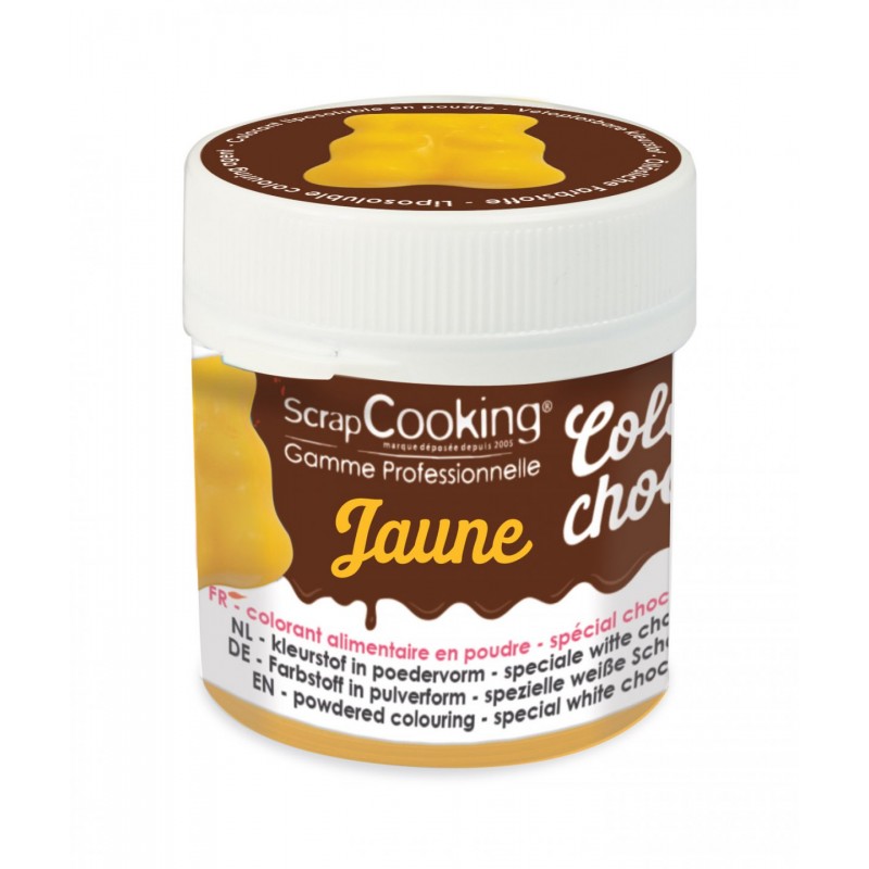 Scrapcooking - Colorant Alimentaire Chocolat Jaune 5 g - Les Secrets du Chef