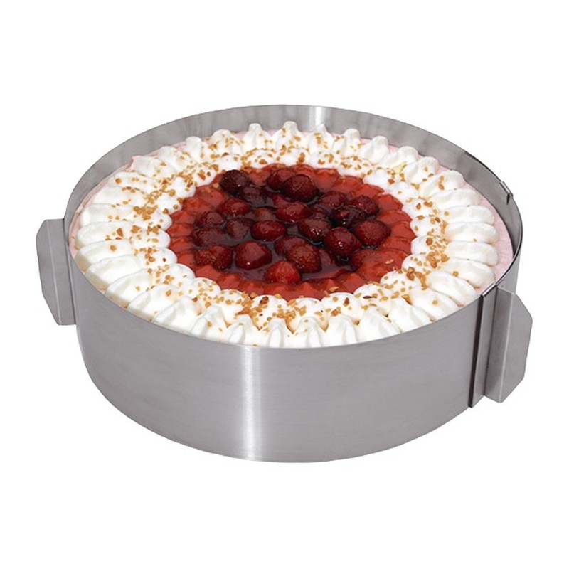 Cercle Pâtisserie Réglable Inox Hauteur 8,5 cm