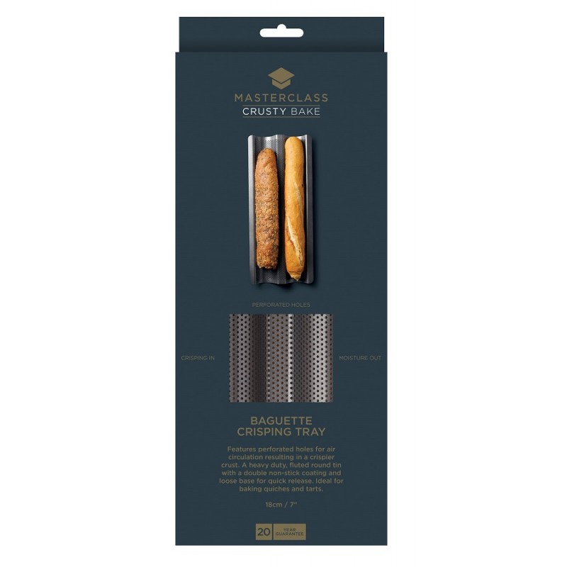 Moule Baguette Avec Revêtement Antiadhésif pour 3 Baguettes -38,5 x, 28 x,  3 cm - Plaque à Baguette Perforé pour Four et Accessoire de Pâtisserie  Comme Moule à Pain : : Cuisine et Maison