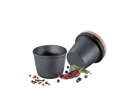 Vijzel en Stamper Gietijzer Zwart - Zassenhaus