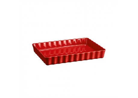 Plat à Tarte Rectangulaire 24x33,5 cm Rouge Grand Cru  - Emile Henry