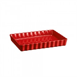 Plat à Tarte Rectangulaire 24x33,5 cm Rouge Grand Cru - Emile Henry Plat à Tarte Rectangulaire 24x33,5 cm Rouge Grand Cru - Emile Henry