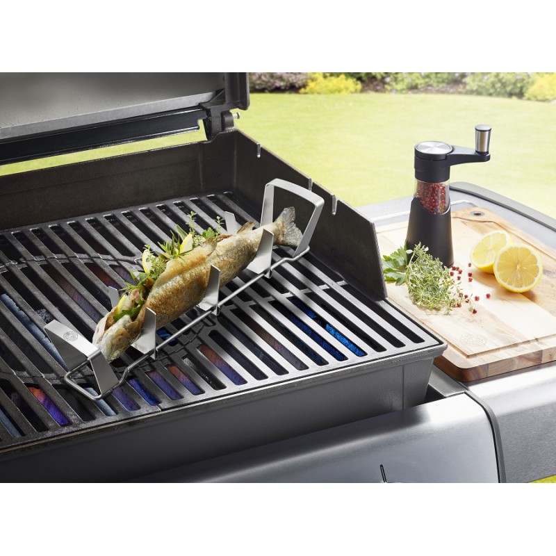 Panier de barbecue en acier inoxydable, support de poisson