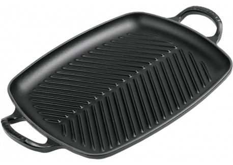 Grill en Fonte Rectangulaire 30 cm Noir Mat - Le Creuset
