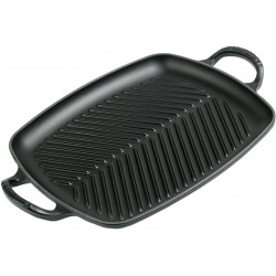 Grill en Fonte Rectangulaire 30 cm Noir Mat - Le Creuset Grill en Fonte Rectangulaire 30 cm Noir Mat - Le Creuset