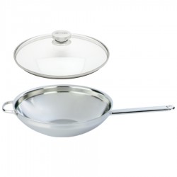 Apollo Wokpan RVS 32 cm + Glazen Deksel  - Demeyere