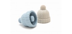 Beanie Bouchon de Bouteille Bleu et Gris 2 pcs