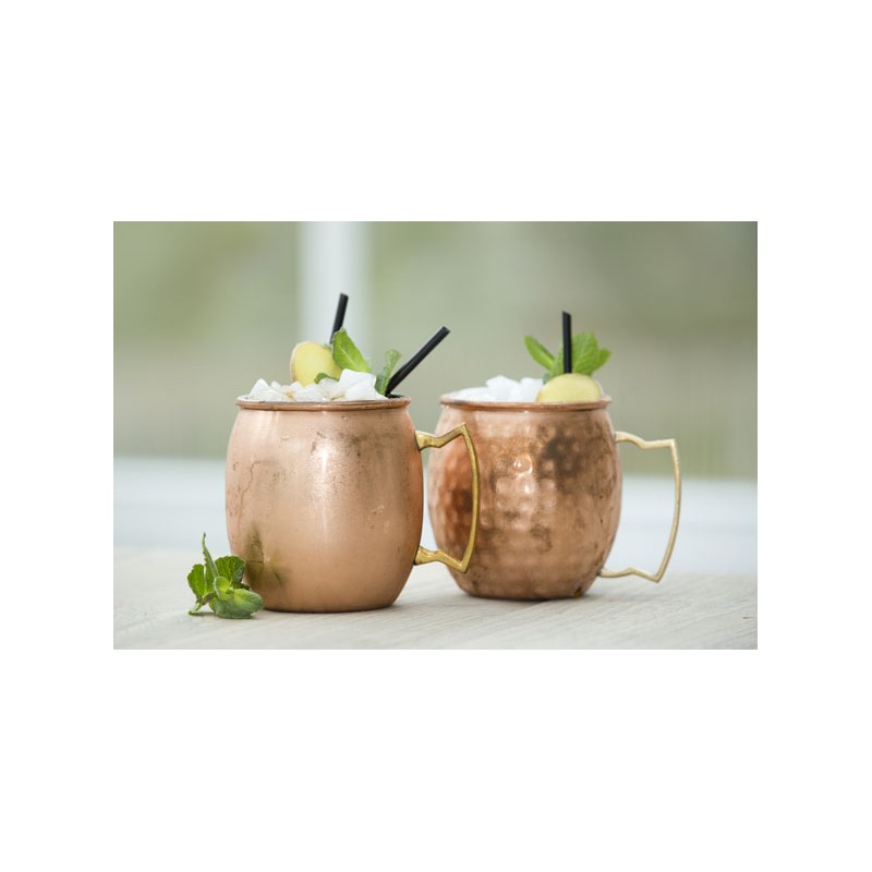 Verre Timbale à Moscow Mule en cuivre martele