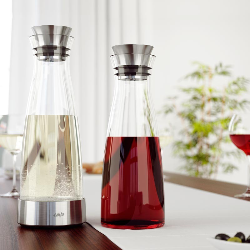 Service économique : carafe France 1 litre & 3 verres de 0,3 l