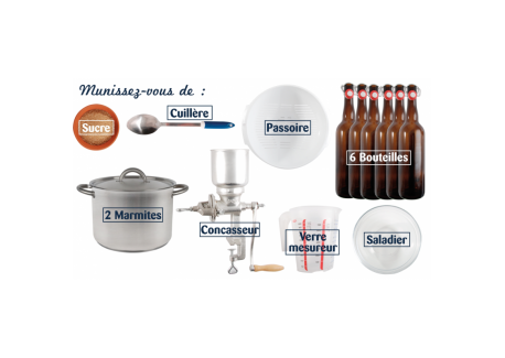 Kit brassage bière blonde 4 litres avec grains de malt BIO Radis et  Capucine® - Le Cadeau Français®