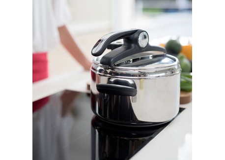 Lagostina ma marmite à Pression 5 L, Acier Inoxydable 18/10, Manche Noir
