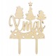 Houten Kerst Cake Topper "Xmas" - Scrapcooking