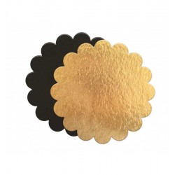 Kartonnen Rond Plateau voor Taart, cake, gebak 24 cm Goud en Zwart 5 stuks - Scrapcooking Kartonnen Rond Plateau voor Taart, cake, gebak 24 cm Goud en Zwart 5 stuks - Scrapcooking