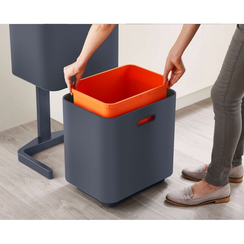 Joseph Joseph - Totem Poubelle 60 l Gris Anthracite - Les Secrets du Chef