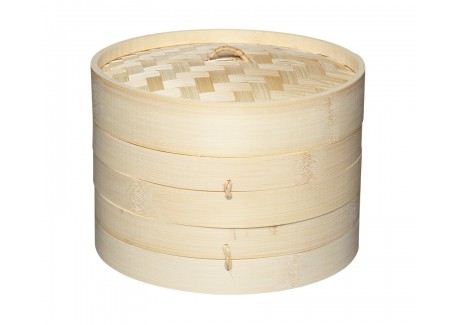 Panier à Vapeur en Bambou 2 étages 20 cm - KitchenCraft