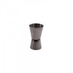 Cocktailmaatje 30/50 RVS Metallic Zwart - Point Virgule Cocktailmaatje 30/50 RVS Metallic Zwart - Point Virgule