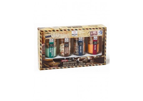 Coffret Découverte Cocktails du Monde Mélanges pour Cocktails 4 pcs - Quai Sud