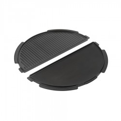 Demi Plancha Plaque de Cuisson en Fonte Large - Big Green Egg Demi Plancha Plaque de Cuisson en Fonte Large - Big Green Egg