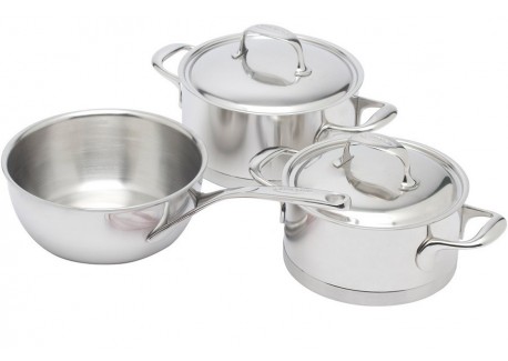 Atlantis 7 Primeur Batterie de Cuisine Casseroles Inox 3 pcs - Demeyere