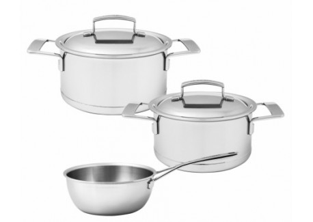 Silver 7 Batterie de Cuisine Casseroles Inox 3 pcs - Demeyere