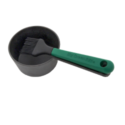 Cast Iron Sauce Pot 12 cm met Brush