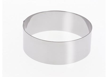 RVS Ronde Vacherin Taartvorm 24x6 cm - De Buyer