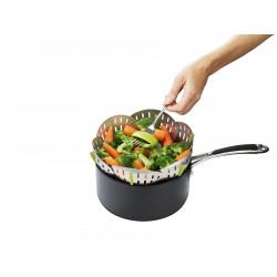 Bloom Steel Opvouwbare Anti-Kras Stoommand RVS - Joseph Joseph Bloom Steel Opvouwbare Anti-Kras Stoommand RVS - Joseph Joseph