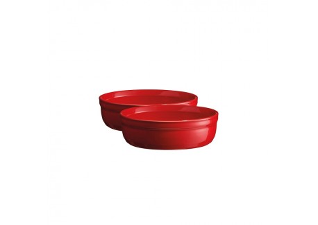 Set 2 Ramequins Crème Brulée 13 cm Rouge Grand Cru - Emile Henry