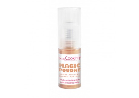 Magic Spray Poudre Pailletée Alimentaire Rose Gold 7 g  - Scrapcooking