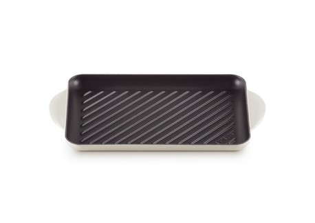 Grill en Fonte Rectangulaire 32 cm Meringue - Le Creuset