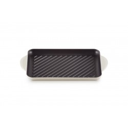 Grill en Fonte Rectangulaire 32 cm Meringue  - Le Creuset