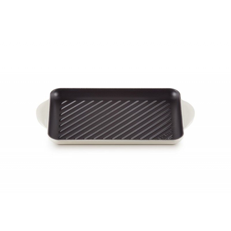 Grill en Fonte Rectangulaire 32 cm Meringue  - Le Creuset