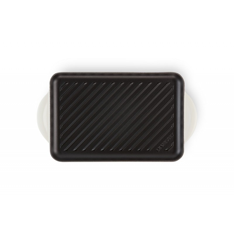 Grill en Fonte Rectangulaire 32 cm Meringue  - Le Creuset
