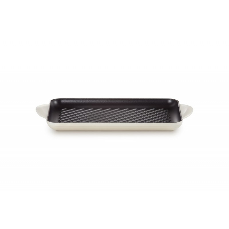 Grill en Fonte Rectangulaire 32 cm Meringue  - Le Creuset