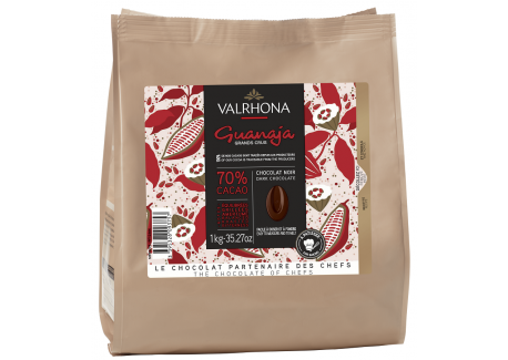 Chocolat Noir Guanaja 70% Sac Fèves 1 kg - Valrhona